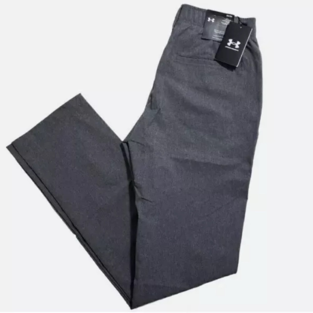 NWT Under Armour Straight Droit Recto Golf Pants Men's Gray Chino 42/30